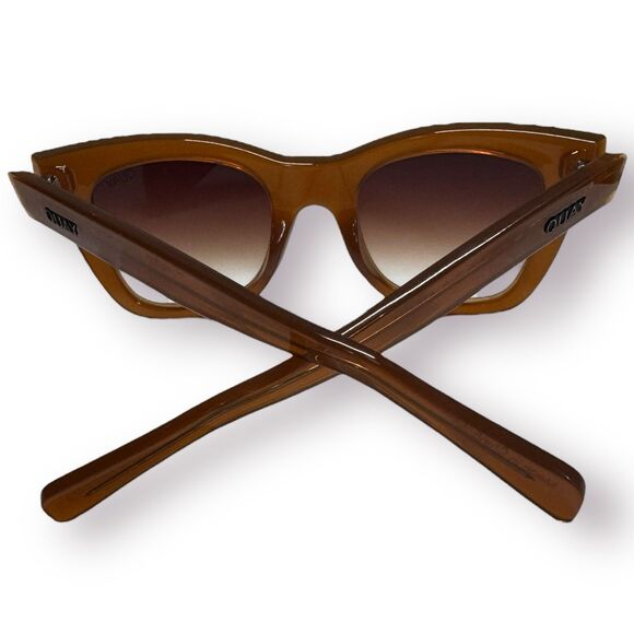 QUAY After Hours 111 Sunglasses Crystal Caramel Smoke Taupe Gradient Lenses Rare - Picture 9 of 10